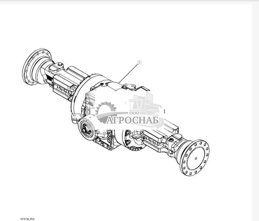YZ19491 Мост Reman, передний 